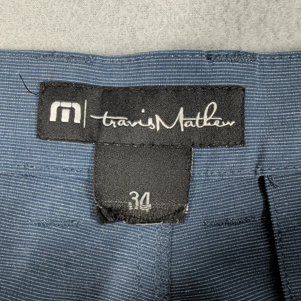 Travis Mathew Shorts Mens 34 Blue Beck Performance Golf Casual Summer Activewear